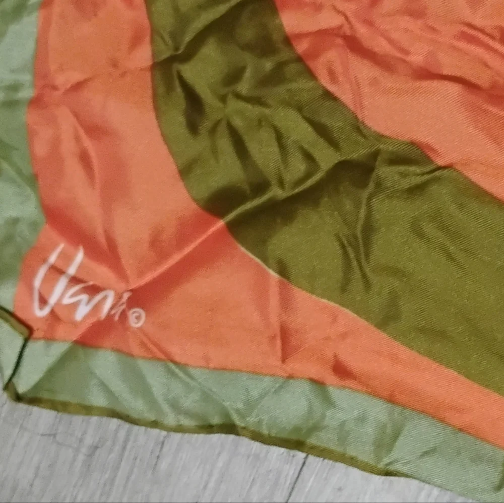 Vintage 1960s 1970s Ursa Rayon Silk Blend Neck Scarf